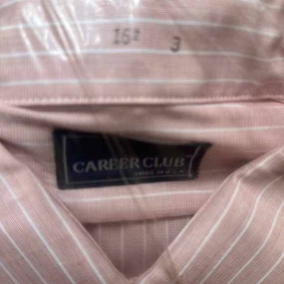 Career Club Men’s Pin Stripe Shirts 16 and 16 1/2 Neck 33 Sleeve BUNDLE OF 2 NIP - Picture 4 of 8